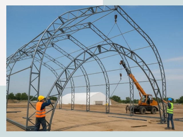 Монтаж ангаров в Жигулевске от 607 руб. - Надежно и быстро